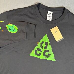 Nike ACG Dri Fit Mens Long Sleeve Shirt Tree Leaf Graphic Loose Fit XX-Large